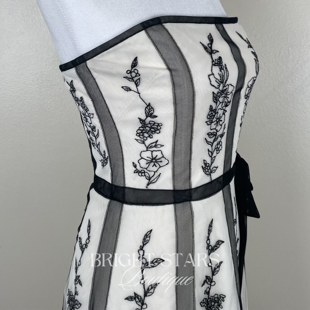 Rare Black and White Lace Strapless Dress ASO Charmed Piper Phoebe Halliwell - Picture 10 of 11